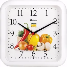 Rel贸gio Parede 23 Cm Cozinha Branco Herweg 660001-021 Foto mini 1