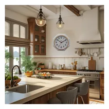 Relógio Parede 24 Cm Branco Cozinha Sala Herweg 660102-021 Foto mini  2