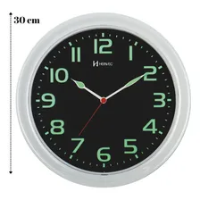 Relógio Parede 30 Cm Herweg 660016 Branco Fluorescente Foto  mini 1