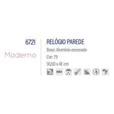 Relógio Parede Alumínio C/ Mini Estação Meteorológica - 6721 Foto mini 4