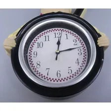 Rel贸gio Parede Cozinheiro Cozinha Chefe 30cm Modelo Cheff Cor da estrutura Preto Foto mini 2