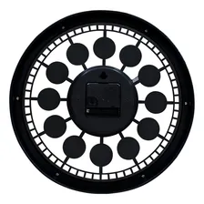 Rel贸gio Parede Criativo Moderno Escrit贸rio Preto 30x30cm Foto mini 2