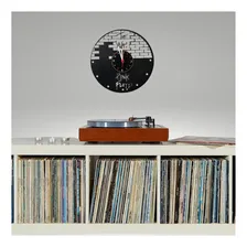 Relógio Parede,disco Vinil, Pink Floyd Estrutura Preto Fundo Preto Foto mini  3