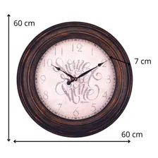 Relógio Parede Herweg Gigante Envelhecido 60cm Ferrugem 4603 Foto mini  2