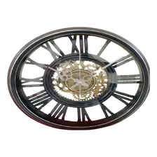 Relogio Parede Industrial Rustico Estilo Madeira Design Foto mini 1