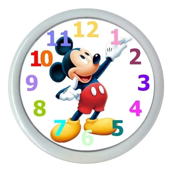 Relógio Parede Infantil Mickey Mouse + Pilha Foto 1