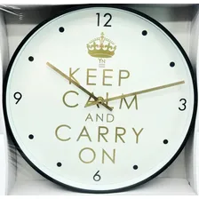 Relógio Parede Keep Calm Moderno Decoração Sala Casa 30cm Foto mini 1