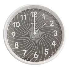 Relógio Parede Plastico 26 Cm Preto Branco Herweg Foto mini  2