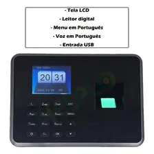 Relógio Ponto Biométrico Com Impressão Digital Eletrônico Foto mini 4