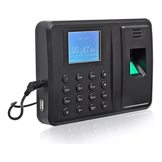 Relógio Ponto Biométrico Digital Português Usb Foto 1