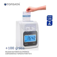 Rel贸gio Ponto Eletr么nico Cartogr谩fico Topdata Pontto 5 Foto mini 1