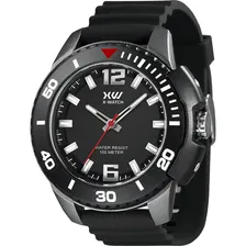 Relógio Preto Grafite Masculino Silicone X-watch Prova Dágua Foto  mini 1