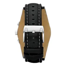 Relógio pulseira Fossil Coachman com pulseira de couro preto Foto mini  2