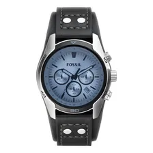 Relógio pulseira Fossil Coachman com pulseira de couro preto Foto  mini 1