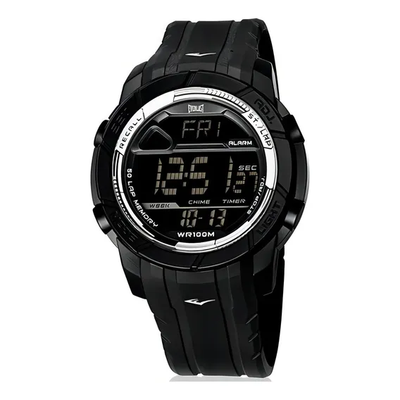 Rel贸gio Pulso Everlast Masculino Digital Preto E700 Foto 1