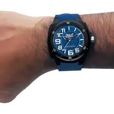 Rel贸gio Pulso Everlast Masculino Esporte Silicone Azul E678 Foto mini 2