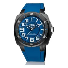 Rel贸gio Pulso Everlast Masculino Esporte Silicone Azul E678 Foto mini 1