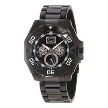 Relógio Pulso Masculino Unltd Marc Ecko E8m077mv Power Play Correia Preto Bisel Inox Preto Fundo Preto Foto mini  2