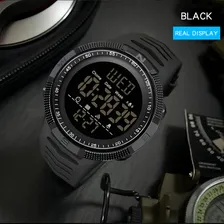 Rel贸gio Sanda 6014, rel贸gio LED militar imperme谩vel Foto mini 1