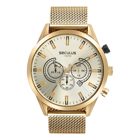 Relogio Seculus Cronografo Dourado 44134gpsvda2 Foto 1