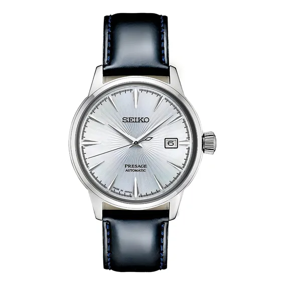 Rel贸gio Seiko Presage Japan Cocktail Automatico Couro Srpb43 Foto 1