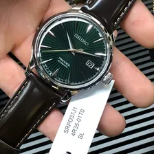Relogio Seiko Srpd37j1 Presage Verde Coquetel Moncking Bird Cor Da Correia Marrom Cor Do Bisel Prateado Foto mini 3