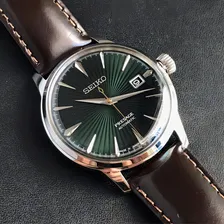 Relogio Seiko Srpd37j1 Presage Verde Coquetel Moncking Bird Cor Da Correia Marrom Cor Do Bisel Prateado Foto mini 4