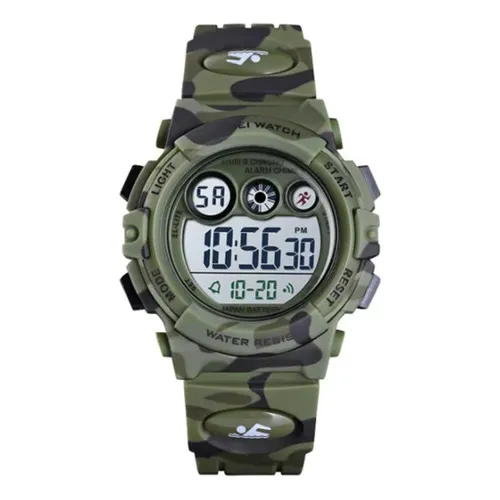 Relogio Skmei Digital Infantil 1547 Verde Camuflado Sk40154 Foto 1