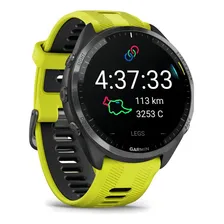Relógio Smartwatch Garmin Forerunner 965 Preto/amarelo Caixa Preto Pulseira Amarelo Bisel Preto Foto mini  2