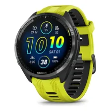 Relógio Smartwatch Garmin Forerunner 965 Preto/amarelo Caixa Preto Pulseira Amarelo Bisel Preto Foto  mini 1