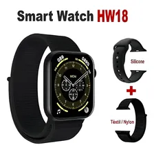 Relogio Smartwatch Inteligente Hw18 Faz Ligações Pelo Celular Relogio Smart Smartwatch Relogio Inteligente Relogio Marca Passos Marca Batimentos Mede Pressão Relogio Para Correr Foto  mini 1