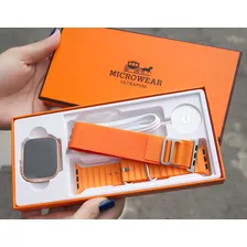 Relogio Smartwatch Inteligente W69 Ultra Mini Faz Ligações Pelo Celular Relogio Smart Smartwatch Relogio Inteligente Relogio Marca Passos Marca Batimentos Mede Pressão Relogio Para Correr Musica Foto mini  3