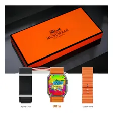 Relogio Smartwatch Inteligente W69 Ultra Mini Faz Ligações Pelo Celular Relogio Smart Smartwatch Relogio Inteligente Relogio Marca Passos Marca Batimentos Mede Pressão Relogio Para Correr Musica Foto mini 4