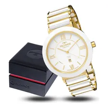 Relógio Technos Feminino Cerâmica Safira Analógico Dourado Foto  mini 1