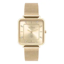 Rel贸gio Technos Feminino Slim Dourado Quadrado Foto mini 1