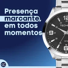 Rel贸gio Technos Masculino Anal贸gico A莽o Prata Calend谩rio Foto mini 2