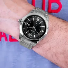 Rel贸gio Technos Masculino Anal贸gico A莽o Prata Calend谩rio Foto mini 3
