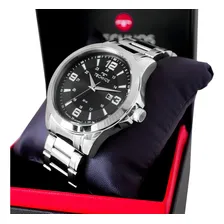 Rel贸gio Technos Masculino Anal贸gico A莽o Prata Calend谩rio Foto mini 2