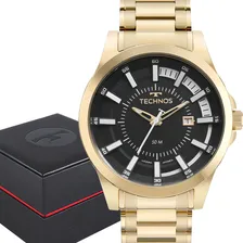 Relógio Technos Masculino Dourado Analógico Prova Dágua Luxo Aço Inoxidável Foto mini 1