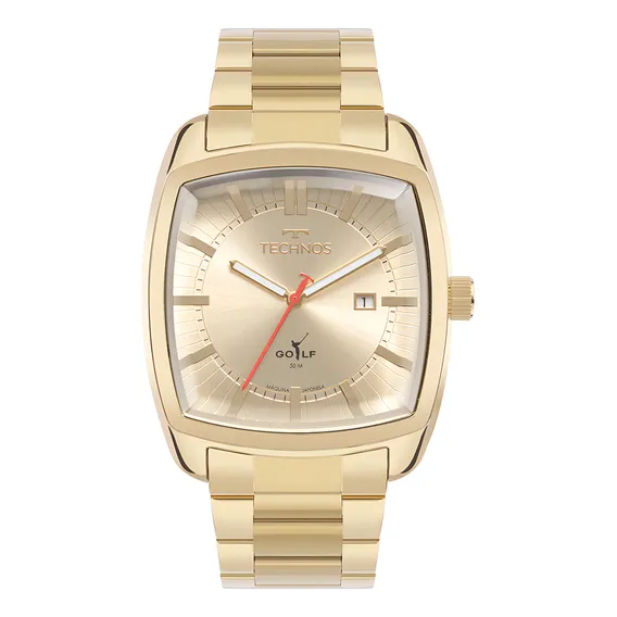 Rel贸gio Technos Masculino Golf Dourado Foto 1