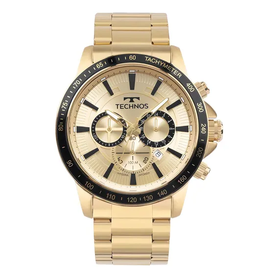 Rel贸gio Technos Masculino Grandtech Dourado Foto 1