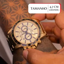 Rel贸gio Technos Masculino Grandtech Dourado Foto mini 2