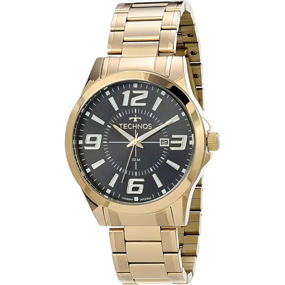 Rel贸gio Technos Masculino Performance Racer Dourado Foto 1