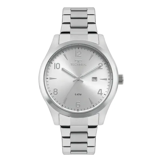 Rel贸gio Technos Masculino Prata Anal贸gico 2115mrbs1k Foto 1