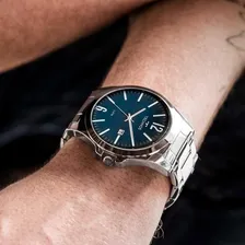 Relógio Technos Masculino Prata Azul Original Com Calendário Foto mini  3