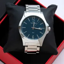 Relógio Technos Masculino Prata Azul Original Com Calendário Foto mini  2