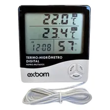 Relógio Temperatura Umidade Termo-higrômetro Digital Foto mini  2