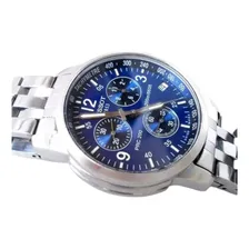 Relógio Tissot Prc 200 Azul Aço 40mm Pulseira De Aço Foto mini 1
