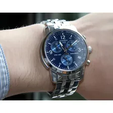Relógio Tissot Prc 200 Azul Aço 40mm Pulseira De Aço Foto mini 3