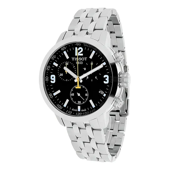 Rel贸gio Tissot Prc200 Preto Cron贸grafo Safira Nota Fiscal Foto 1